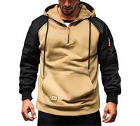 Mens Hoodies Half Zip Pullover Work Jumpers Military Tactical Sweatshirts Sport Hooded Sweatshirts Winter Jackets Long Sleeve Hoody Top With Zipper Pockets Casual Trendy Gym Work Sports Coat