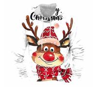 Mens Hoodies Novelty Funny Long Sleeve Pullover Tops Reindeer Hooded Sweatshirt Fleece Lined Drawstring Hooded Jumpers for Men,Merry Christmas Clothing Ugly Christmas Sweaters Autumn Winter Top M-3XL