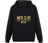 Men's Hoodies Pullover Long Sleeve Sweatshirts Nate Diaz Black Haymaker Cool Long Sleeve Sweatshirts