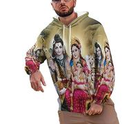Men's Hoodies Shiva Graphic 3D Printed Long Sleeve Hooded Sweatshirts Sweater Casual Pullover Jacket with Pockets
