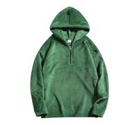 Men's Hoodies Super Soft Touch Autumn Winter Chic Elegant Cotton Solid Color Long Sleeve Oversized Large Size Loungewear for Women Hoodie with Pocket Sweatshirt Fashion, Green, XXL