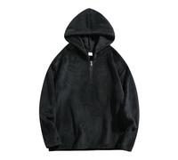 Men's Hoodies Super Soft Touch Autumn Winter Chic Elegant Cotton Solid Color Long Sleeve Oversized Large Size Loungewear for Women Hoodie with Pocket Sweatshirt Fashion, Black, L