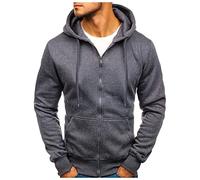 Mens Hoodies Zip Up - Hooded Sweatshirts for Men Uk Long Sleeve Outdoor Cardigan Sun Hoodie Pockets Athletic Sports Activewear Running Outwear Classic Comfortable Zip-Up Top Ribbed Cuff Weekend Wear