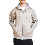 Mens Hoodies Zip Up Long Sleeve Hoody - 100% Polyester Hooded Sweatshirt for Men with Pockets - Ash - Medium