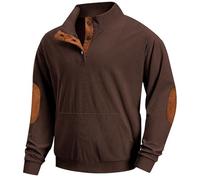 Mens Hoody Mens Pullover Christmas t Shirts Mens Funny Heavy Sweatshirts for Men Winter Leather Bomber Jacket Men Warm Hoodies for Men UK Festive Jumpers Mens Parka Jacket (Coffee, M