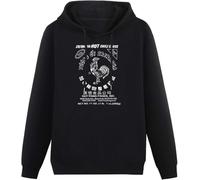 Men's Hoody Sweatshirt Hoodie Sriracha Hot Chili Sauce Hooded with Drawstring Pockets Size M Black