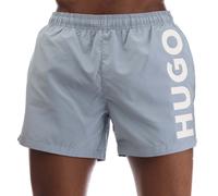 Men's Hugo Abas Logo Print Swim Shorts in Blue