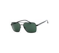 Men's Hugo Boss Green Lens Matte Ruthenium Black Sunglasses