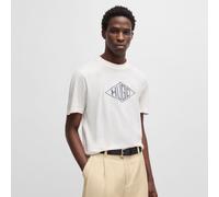 Men's Hugo Dalendi Geometric Logo T-Shirt in Cream