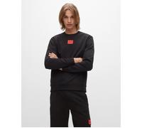 Men's HUGO Diragol212 Label Logo Mens Sweatshirt - Black 001 - Size: 40/Regular