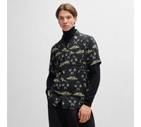 Men's Hugo Ellino 70s Film Graphics Shirt in Black