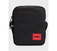 Men's HUGO Ethon 2.0N Mens Reporter Bag with Red Logo Patch NOS - Black