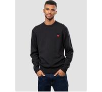 Hugo Mens Red Logo Label Organic Cotton Jumper - Black - Size 2XL