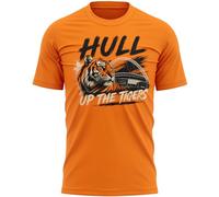 Mens Hull T Shirt - Up The Tigers Stadium Tee Black Amber Football Supporters Top City Going Up, M, Orange
