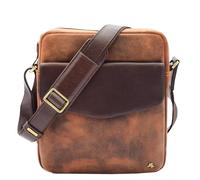Mens Hunter Leather Crossbody Bag Messenger Style Hux Tan
