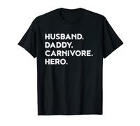 Mens Husband Daddy Carnivore Hero Cool Dad Fathers Day T-Shirt