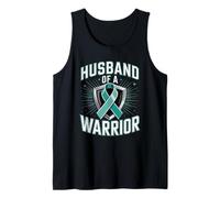 Mens Husband of A Warrior Cervical Cancer Support Tank Top
