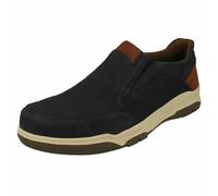 Hush Puppies Mens Fletcher MEMORY FOAM Navy - Blue Leather - Size UK 7