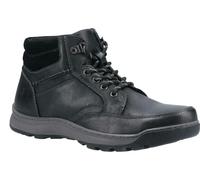 Hush Puppies Grover MEMORY FOAM Boots Mens - Black Leather - Size UK 12