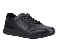 Hush Puppies Joseph Memory Foam Men's Trainers, Size 10 In Black Leather