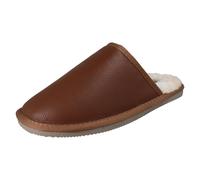 Hush Puppies Coady Leather MEMORYFOAM Mens Slipper - Tan - Size UK 7