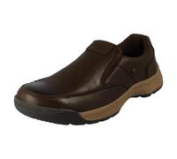 (Brown, 12 (Adults')) Hush Puppies Vaun Leather Men's Brown Loafers