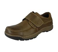 Mens Hush Puppies Leather Smart Casual Strap Fastening Shoes Casper