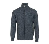 Men's Hutson Harbour Chunky Cable Cardigan - Blue - MEDIUM | TJ Hughes