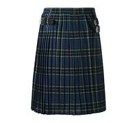 Men's Hybrid Straps Stud Cotton Scotland Tartan Party Kilt Samurai Steampunk Wedding Half Skirt Lightweight Kilts for Men Military Highland Pleated Kilts Traditional Regular Fit Dress Blue