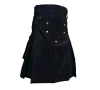 Men's Hybrid Utility Kilt - Black Hybrid 36