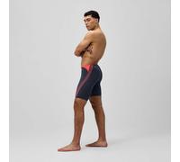 Speedo Men's Hyperboom Splice Jammer Swimming Trunks | Quick Drying | Training | Fitness | Chlorine Resistant, Black/Neon Coral, 26