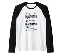 Mens I am Malagasy Doing Malagasy Things Funny Madagascar Lover Raglan Baseball Tee