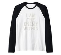 Mens I Am The Enemy Within Raglan Baseball Tee