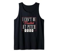 Mens I Can't Be Trusted At Pitch Funny Pitch Game A Pitch Player Tank Top