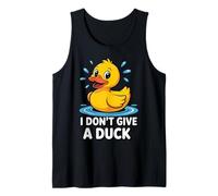 Mens I Don’t Give a Duck Funny, Cartoon Animal Pun Tank Top