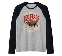 Mens I Don't Care If She Got Red Flags I'm A Bull Dating Humor Raglan Baseball Tee