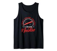 Mens I Don't Choose Violence I Choose Needles Body Piercing Lover Tank Top