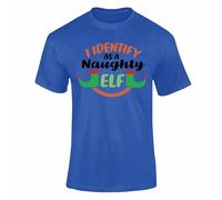 Men's 'I Identity As Naughty Elf' T-Shirts: Unique Designs for Fun & Personality