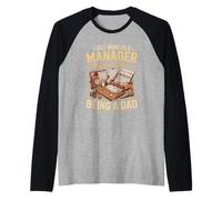 Mens I Just Work As A Manager Real Job is Dad Raglan Baseball Tee