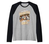 Mens I Just Work As A Painter Real Job is Dad Raglan Baseball Tee