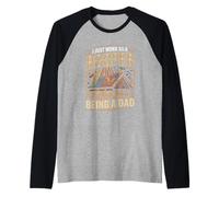 Mens I Just Work As A Roofer Real Job is Dad Raglan Baseball Tee
