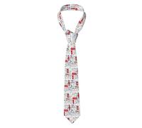 Men's I Love London Print Necktie silk tie cufflinks for official work business Formal wedding.