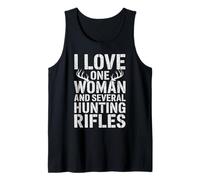 Mens I Love One Woman and Several Hunting Rifles Funny Hunter Tank Top
