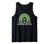 Mens I Teach Cutest Clovers in The Patch St Patrick Day Teacher Tank Top