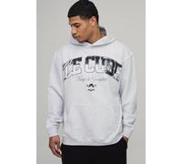 Men's Ice Cube Oversized License Print Hoody | Grey Marl | Size Large | BOOHOOMAN