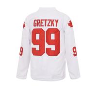 Mens Ice Hockey Jersey 1991 Team Canada Coupe Cup Shirts, #99 Gretzky White, S