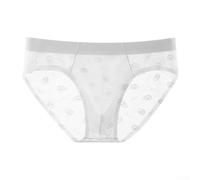 Men's Ice Silk Briefs Mid-Waist U Pouch Solid