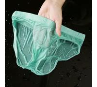 Men's Ice Silk Briefs Underwear Quick-Dry Breathable Low-Waist U Pouch Soft Elastic Underpants for Daily Wear Comfort(XL Blue)