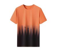 Mens Ice Silk Casual Shirts Smart Summer Short Sleeve Blouses Sale New Loose Gradient Pullover Round Neck Tops Baggy Sports Tees Value Daily Office Wear Plus Size L-8XL Men's Training Jersey