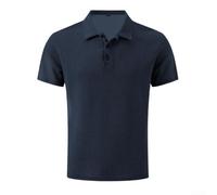 Men's Ice Silk Mesh T-Shirt Quick Dry Lightweight(Dark Blue L)